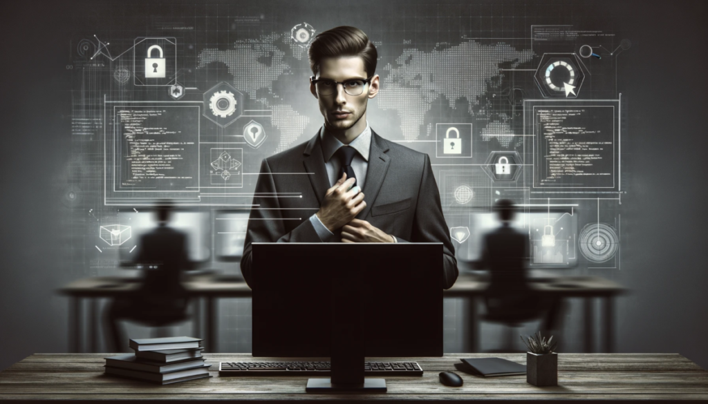an it engineer working on a clients system